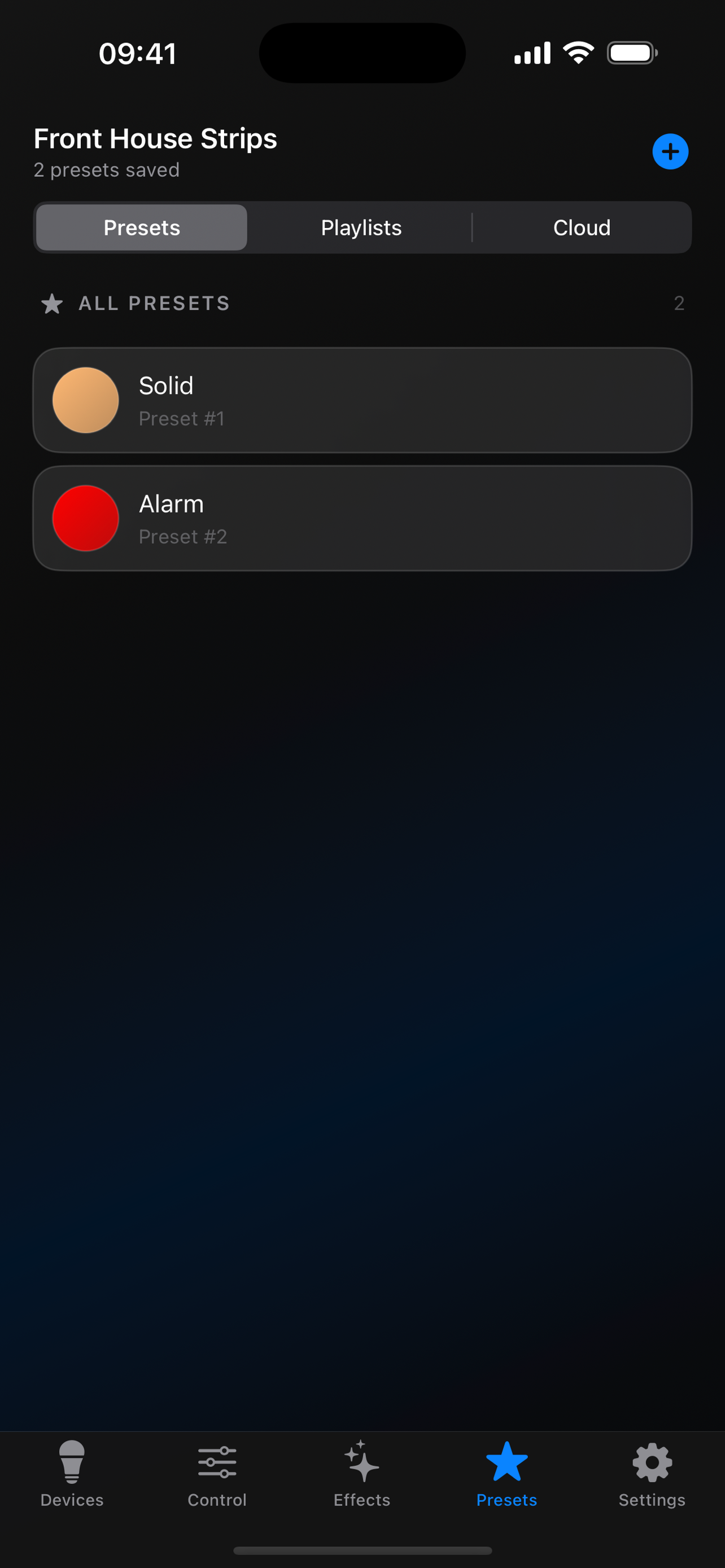 WLED presets and playlists manager for saving LED lighting configurations